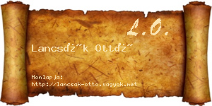 Lancsák Ottó névjegykártya