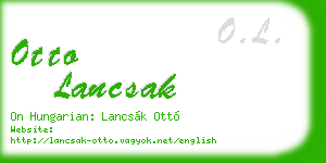 otto lancsak business card